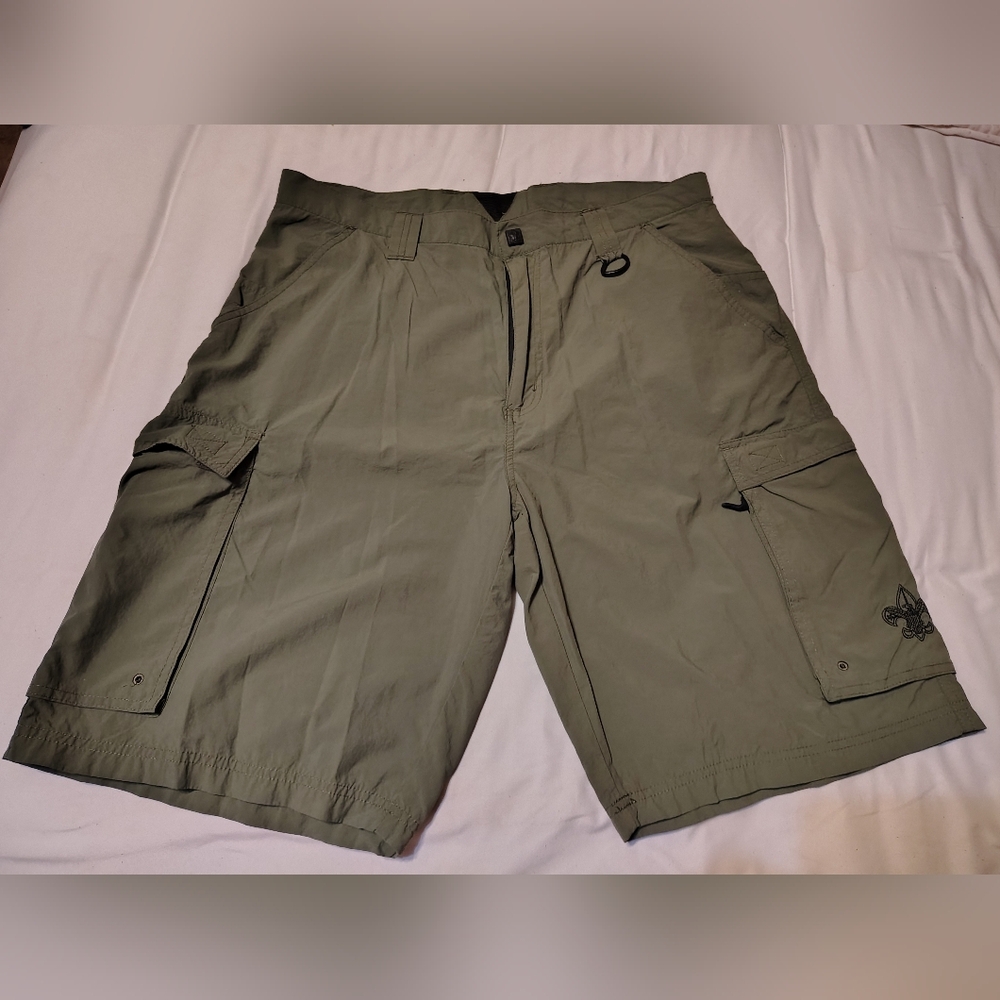Boy Scouts Of America,Men's Olive Cargo Shorts, Size M